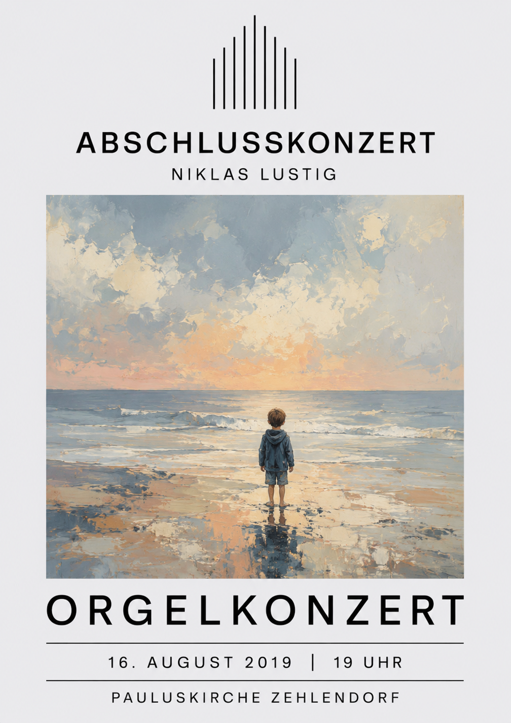 Konzertplakat Abschlusskonzert, Pauluskirche Zehlendorf